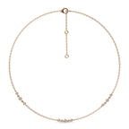 1/4 CT. Exclusive Circular Bezel  Round Natural Diamond Tripple Station Necklace
