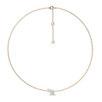 2 CT. Whimsical Emerald and Pear Dual  Natural Diamond Toi et Moi Necklace