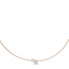 2 CT. Whimsical Emerald and Pear Dual  Lab Created Diamond Toi et Moi Necklace