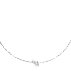 2 CT. Whimsical Emerald and Pear Dual  Natural Diamond Toi et Moi Necklace