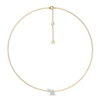 2 CT. Whimsical Emerald and Pear Dual  Lab Created Diamond Toi et Moi Necklace