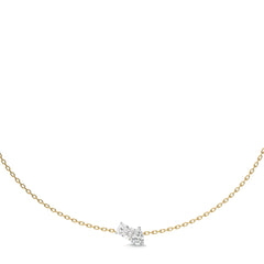 2 CT. Whimsical Emerald and Pear Dual  Lab Created Diamond Toi et Moi Necklace