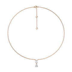 2 CT. Royal Emerald and Pear Dual Natural Diamond Necklace