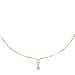 2 CT. Royal Emerald and Pear Dual Lab Created Diamond Necklace