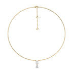 2 CT. Royal Emerald and Pear Dual Natural Diamond Necklace