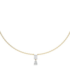 2 CT. Royal Emerald and Pear Dual Lab Created Diamond Necklace