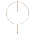 2 CT. Classic Pear and Heart Twin Lab Created Diamond Lariat Necklace