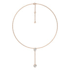 2 CT. Classic Pear and Heart Twin Lab Created Diamond Lariat Necklace