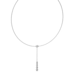 1/2 CT. Zephyr Round Bezel Natural Diamond Y Necklace