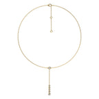 1/2 CT. Zephyr Round Bezel Lab Created Diamond Y Necklace