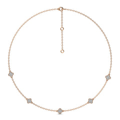 1 CT. Shimmering Rounds Five Motifs Lab Created Diamond Station Necklace