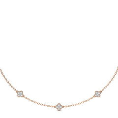 1 CT. Shimmering Rounds Five Motifs Lab Created Diamond Station Necklace