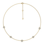 1 CT. Shimmering Rounds Five Motifs Lab Created Diamond Station Necklace