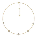 1 CT. Shimmering Rounds Five Motifs Lab Created Diamond Station Necklace