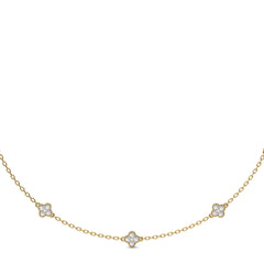 1 CT. Shimmering Rounds Five Motifs Station Necklace
