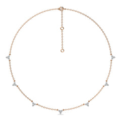 1 CT. Noble Trio Round Lab Created Diamond Station Necklace
