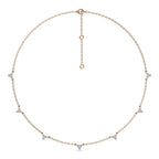 1 CT. Noble Trio Round Lab Created Diamond Station Necklace