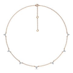 1 CT. Noble Trio Round Lab Created Diamond Station Necklace