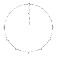 1 CT. Noble Trio Round Lab Created Diamond Station Necklace