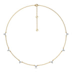1 CT. Noble Trio Round Natural Diamond Station Necklace