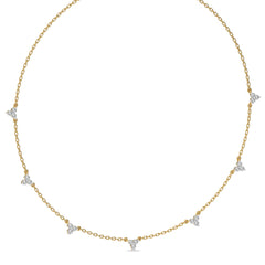 1 CT. Noble Trio Round Lab Created Diamond Station Necklace