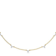 1 CT. Noble Trio Round Lab Created Diamond Station Necklace