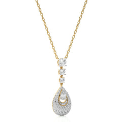 2 1/2 CT. Teardrop Cluster Cocktail Lab Created Diamond Fashion Pendant/Necklace.