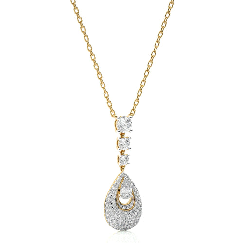 2 1/2 CT. Teardrop Cluster Cocktail Lab Created Diamond Fashion Pendant/Necklace.