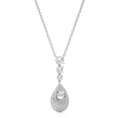 2 1/2 CT. Teardrop Cluster Cocktail Lab Created Diamond Fashion Pendant/Necklace.