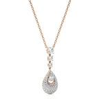 2 1/2 CT. Teardrop Cluster Cocktail Lab Created Diamond Fashion Pendant/Necklace.