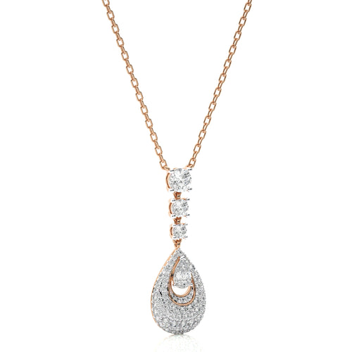 2 1/2 CT. Teardrop Cluster Cocktail Lab Created Diamond Fashion Pendant/Necklace.