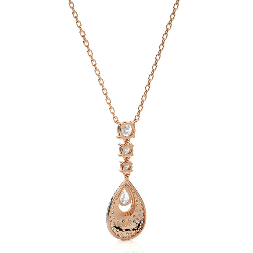 2 1/2 CT. Teardrop Cluster Cocktail Lab Created Diamond Fashion Pendant/Necklace.