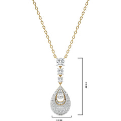 2 1/2 CT. Teardrop Cluster Cocktail Lab Created Diamond Fashion Pendant/Necklace.