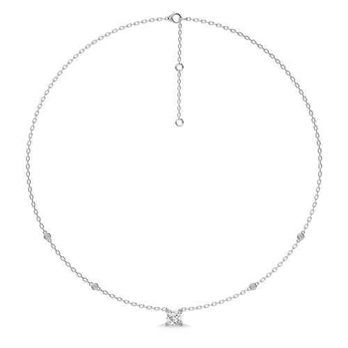 1 CT. Astraia Round Lab Created Diamond Station Necklace