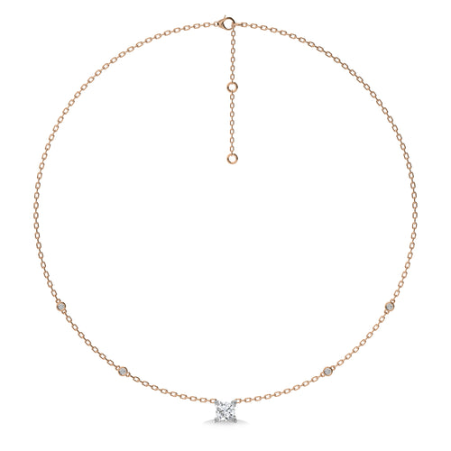 1 CT. Astraia Round Lab Created Diamond Station Necklace