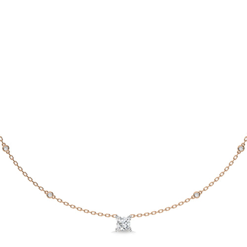 1 CT. Astraia Round Lab Created Diamond Station Necklace