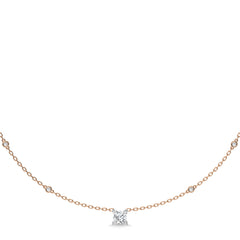 1 CT. Astraia Round Natural Diamond Station Necklace