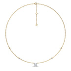 1 CT. Astraia Round Lab Created Diamond Station Necklace