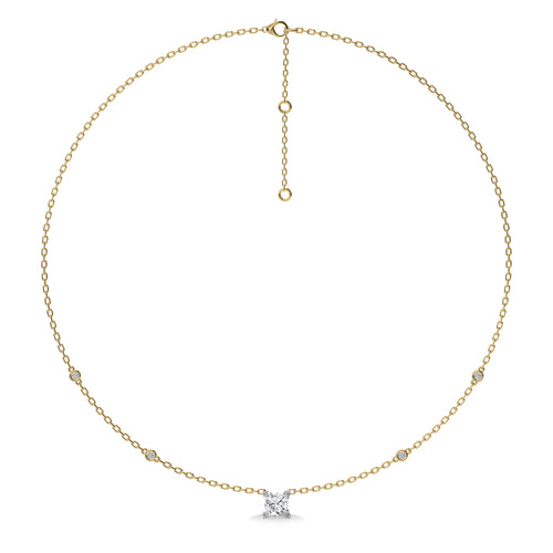 1 CT. Astraia Round Natural Diamond Station Necklace