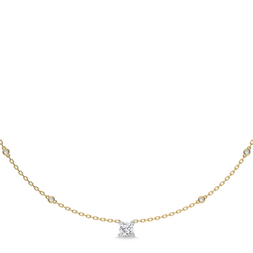 1 CT. Astraia Round Natural Diamond Station Necklace