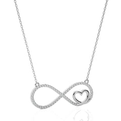 1/4 CT. Everlasting Infinity Heart Lab Created Diamond Pendant.