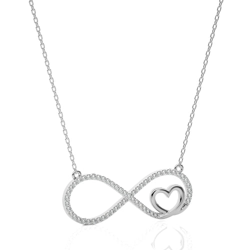 1/4 CT. Everlasting Infinity Heart Lab Created Diamond Pendant.
