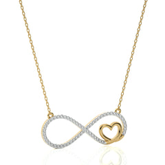 1/4 CT. Everlasting Infinity Heart Lab Created Diamond Pendant.