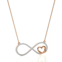 1/4 CT. Everlasting Infinity Heart Lab Created Diamond Pendant.