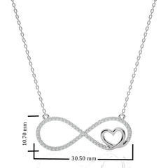 1/4 CT. Everlasting Infinity Heart Lab Created Diamond Pendant.