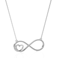 1/4 CT. Everlasting Infinity Heart Lab Created Diamond Pendant.