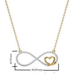 1/4 CT. Everlasting Infinity Heart Lab Created Diamond Pendant.