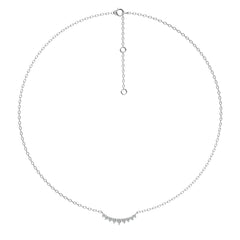 3/8 CT. Resplendent Curved bar Round Lab Created Diamond Nine stones Necklace