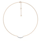 3/8 CT. Resplendent Curved bar Round Lab Created Diamond Nine stones Necklace