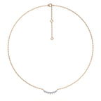 3/8 CT. Resplendent Curved bar Round Lab Created Diamond Nine stones Necklace